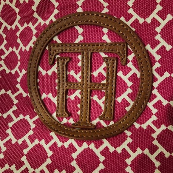 Tommy Hilfiger Geometric Pink Pattern Tote - Picture 2 of 4